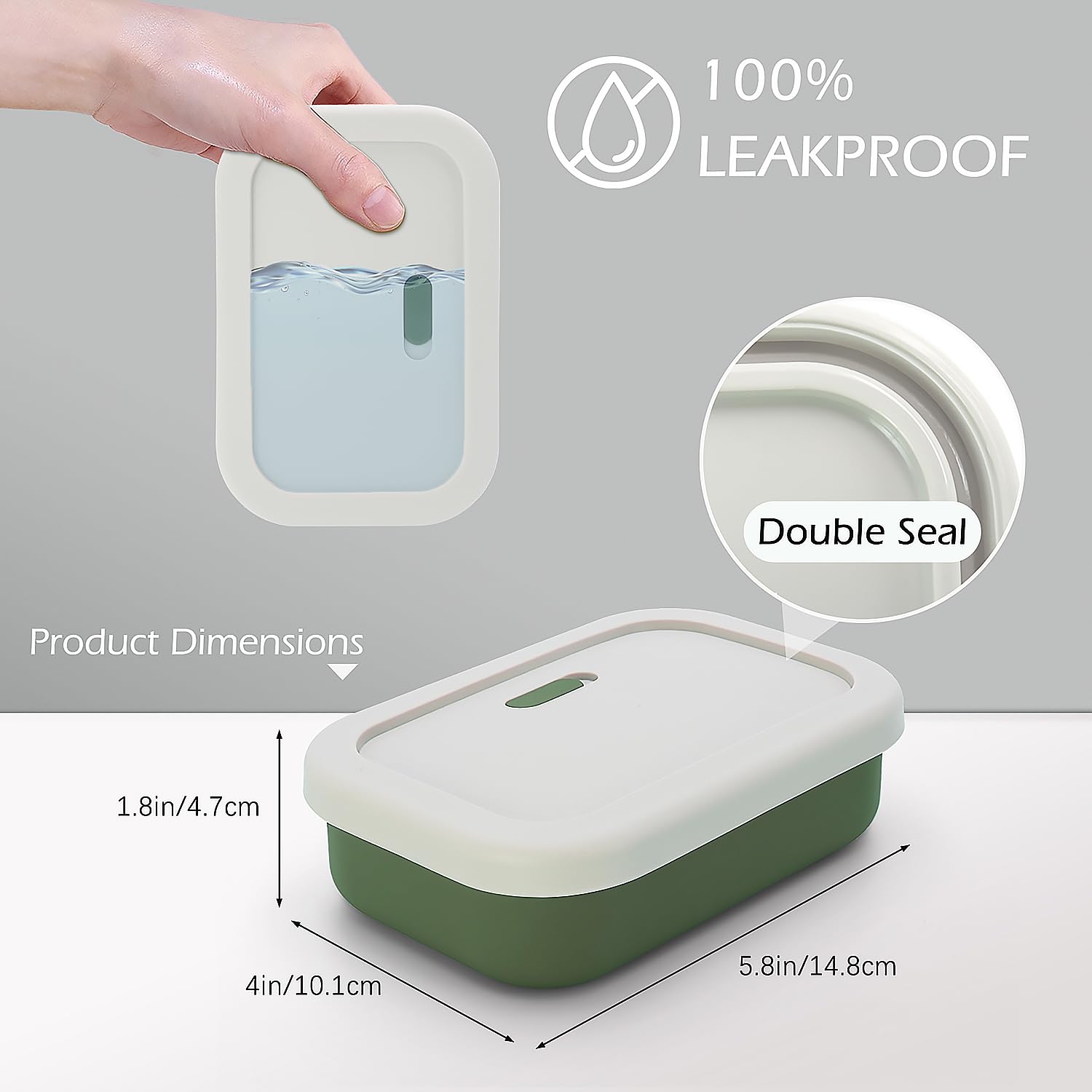 Aidimming Silicone Enhanced Leak Proof Travel Soap Case, Shampoo Bar Holder, Large Bar Soap Box, Portable Soap Dish With Drainin