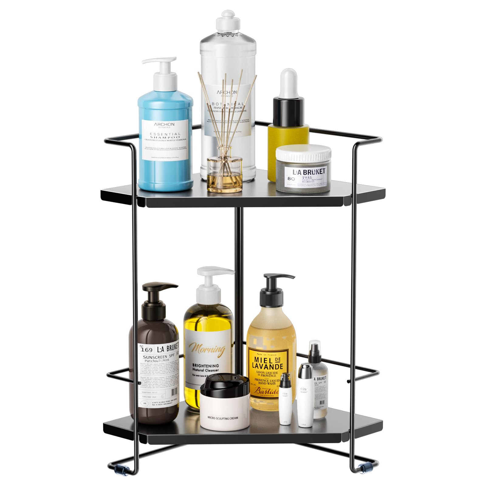 Boivshi Bathroom Organizer Countertop, 2-Tier Bathroom Organizers And Storage For Bathroom Countertop, Kitchen Counter, Corner S