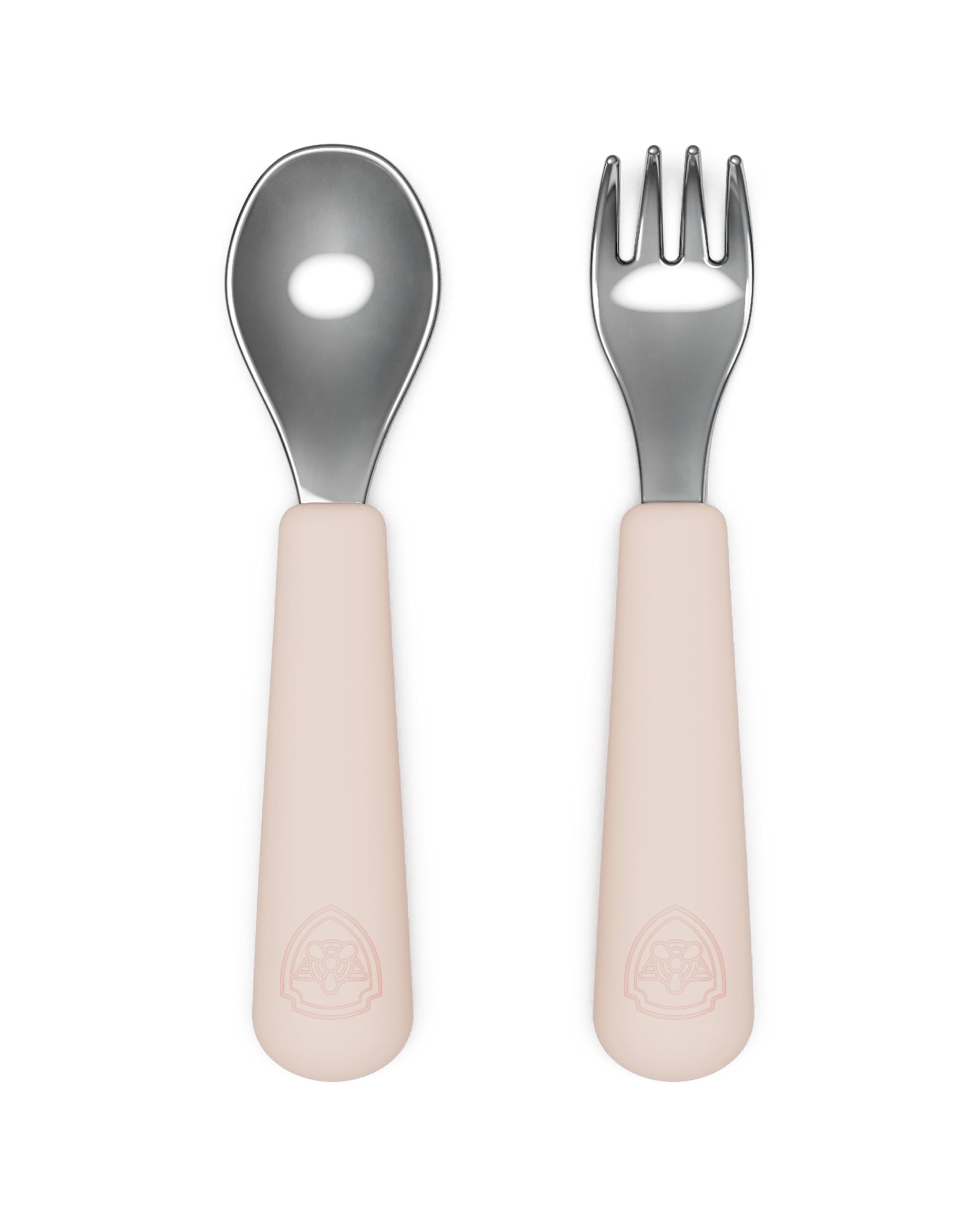 Lalo PAW Patrol Utensils - Toddler Fork and Spoon Set - Stainless Steel and Silicone Ergonomic Toddler Utensils - Children Safe