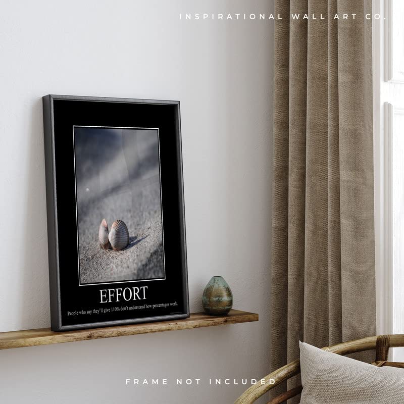 Inspirational Wall Art Co. Effort Demotivational Poster, 11x14 Inches, Unframed, Paper, Snarky Ironic Office Wall Decor