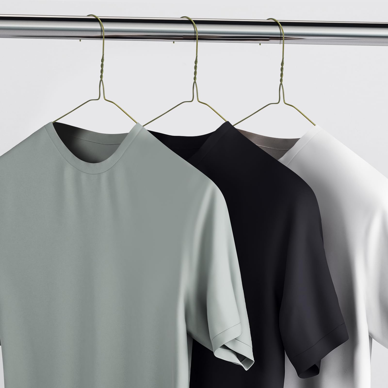Yuntau 120 Pcs Wire Hangers Bulk Dry Cleaner Hangers 16'' Caped Clothing Hangers Suit Hangers Strut Hangers For Dry Cleaners Or
