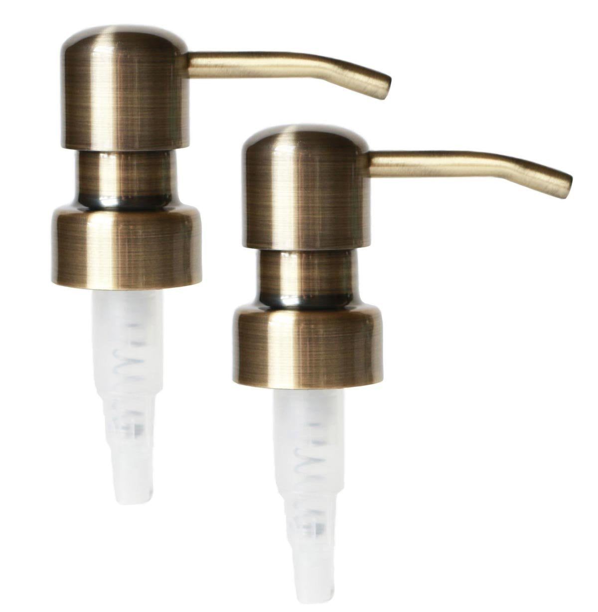 Jarmazing Products Brass Soap And Lotion Replacement Pump - Bird Head - Two Pack