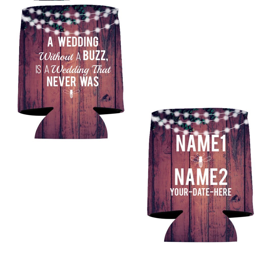 Victorystore Can And Beverage Coolers: Customizable ''Without A Buzz    Wedding Can Coolers (150)