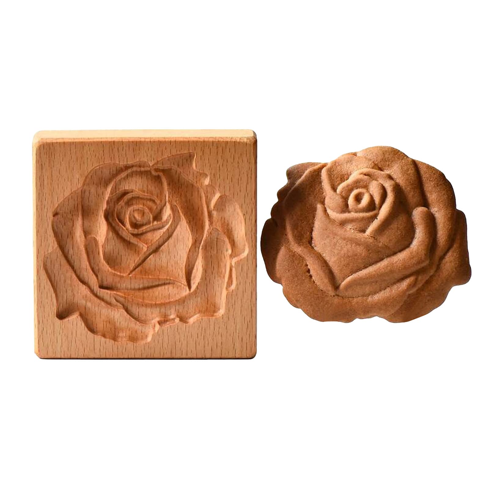Wooden Cookie Biscuit Mold, 3D Baking Mold, Embossing Craft Decorating Baking Tool, Suitable For Halloween Thanksgiving Christma