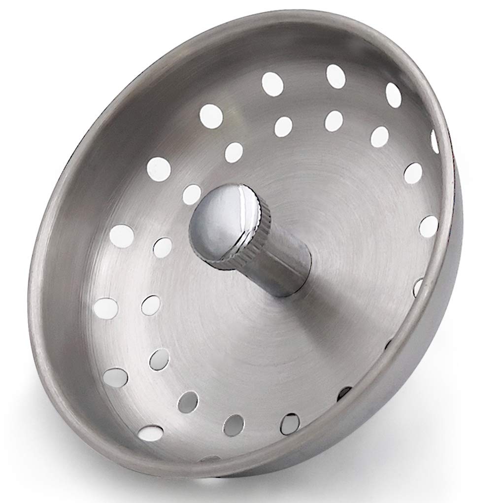 Gzila Kitchen Sink Basket Strainer Stopper, Replacement For 3-1/2 Inch Standard Kitchen Sink Drain, 304 Stainless Steel Brushed