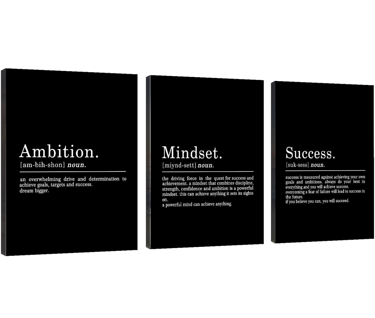 Inspirational Canvas Painting Wall Art -Ephany Art,Mindset Quotes Prints, Success Framed Entrepreneur Poster Positive Quotes Wal