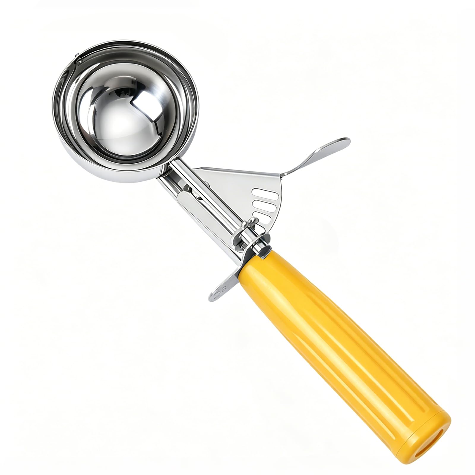Fayomir 1.5 oz Scoop, 3 Tablespoon Cookie Scoop for Baking, #20 Scoop, Ice Cream Scoop with Trigger, Yellow Handle, Portion Scoo