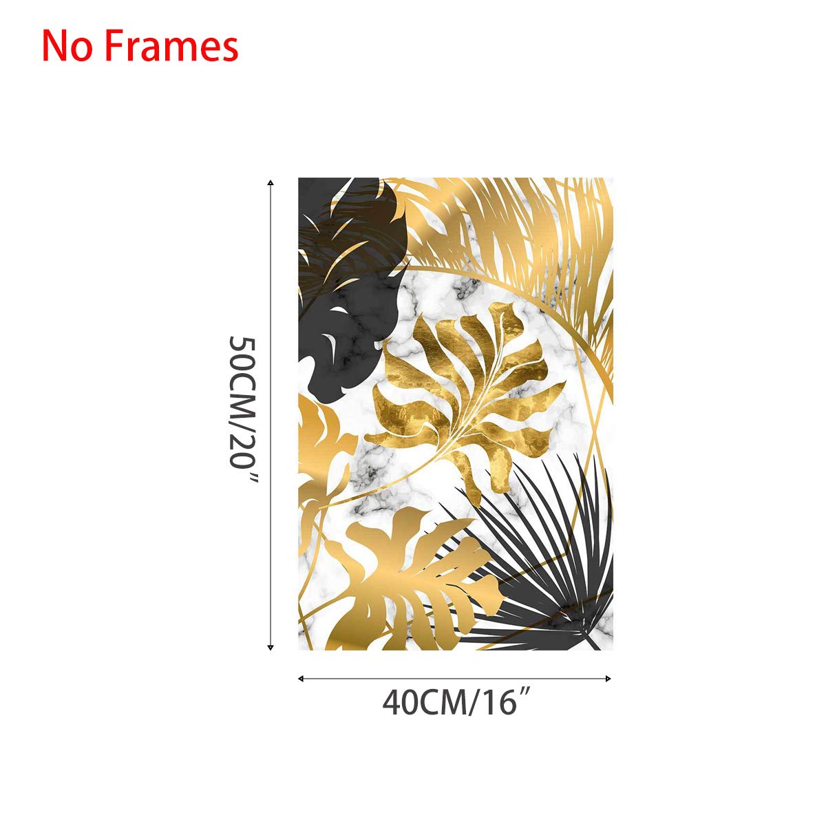 2Set Black And Gold Plant Leaf Print Wall Art D  Cor,Black Gold Leaf And Fruit Wall D  Cor Art Canvas Print Poster, Leaf Inspira