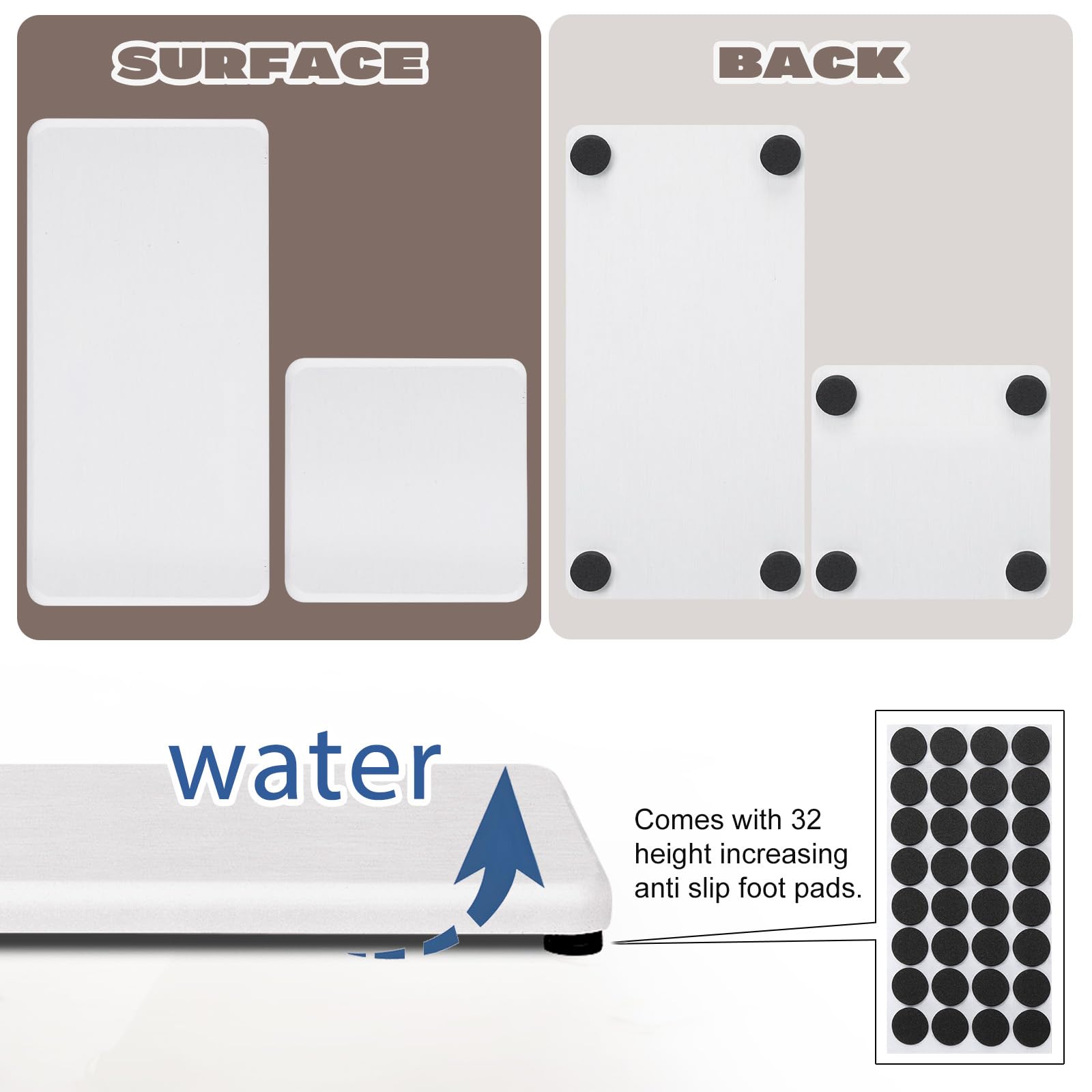 4Pcs Water Absorbing Stone Tray For Sink, Fast Drying Stone Sink Tray, Water Absorbent Diatomite Tray, Stone Soap Tray, Diatomac