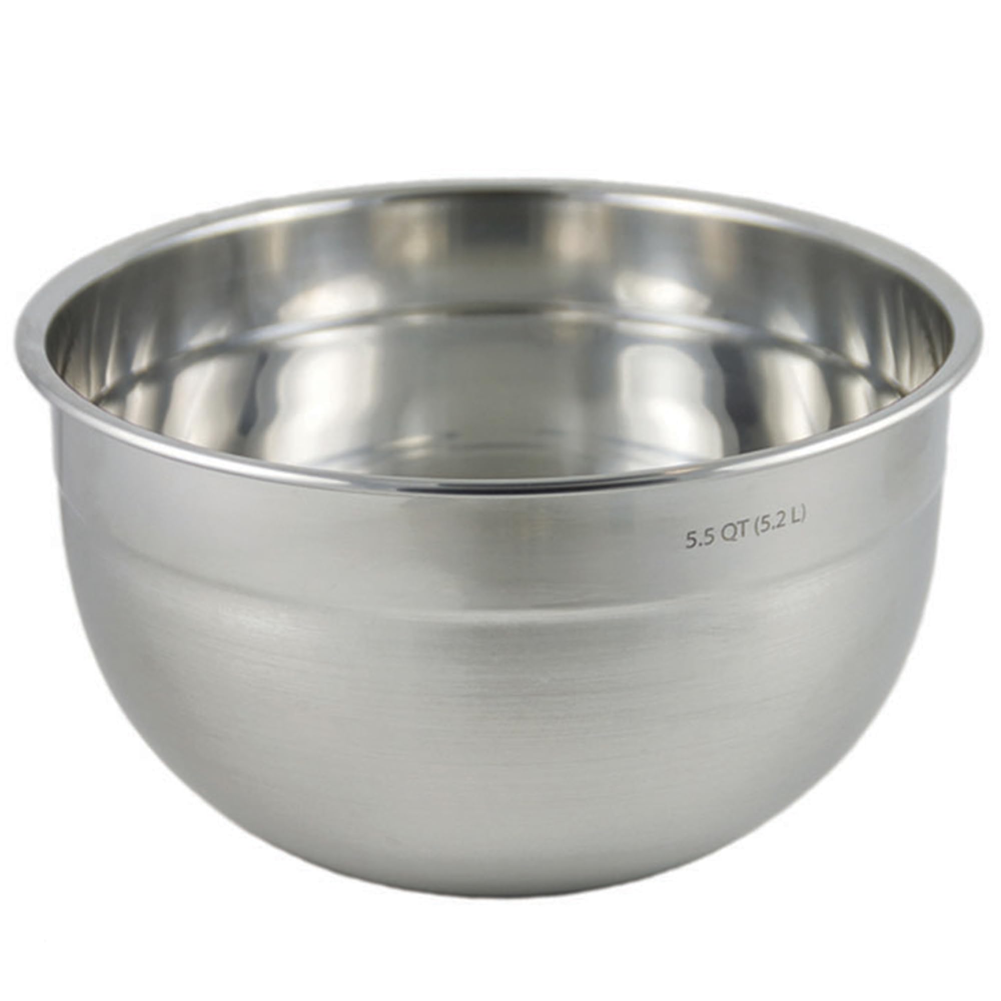 Tovolo Stainless Steel Mixing Bowls, 5.5 Qt - Metal Nesting Mixing Bowl With Rounded Lip For Easy Pour & Minimal Mess - Large &