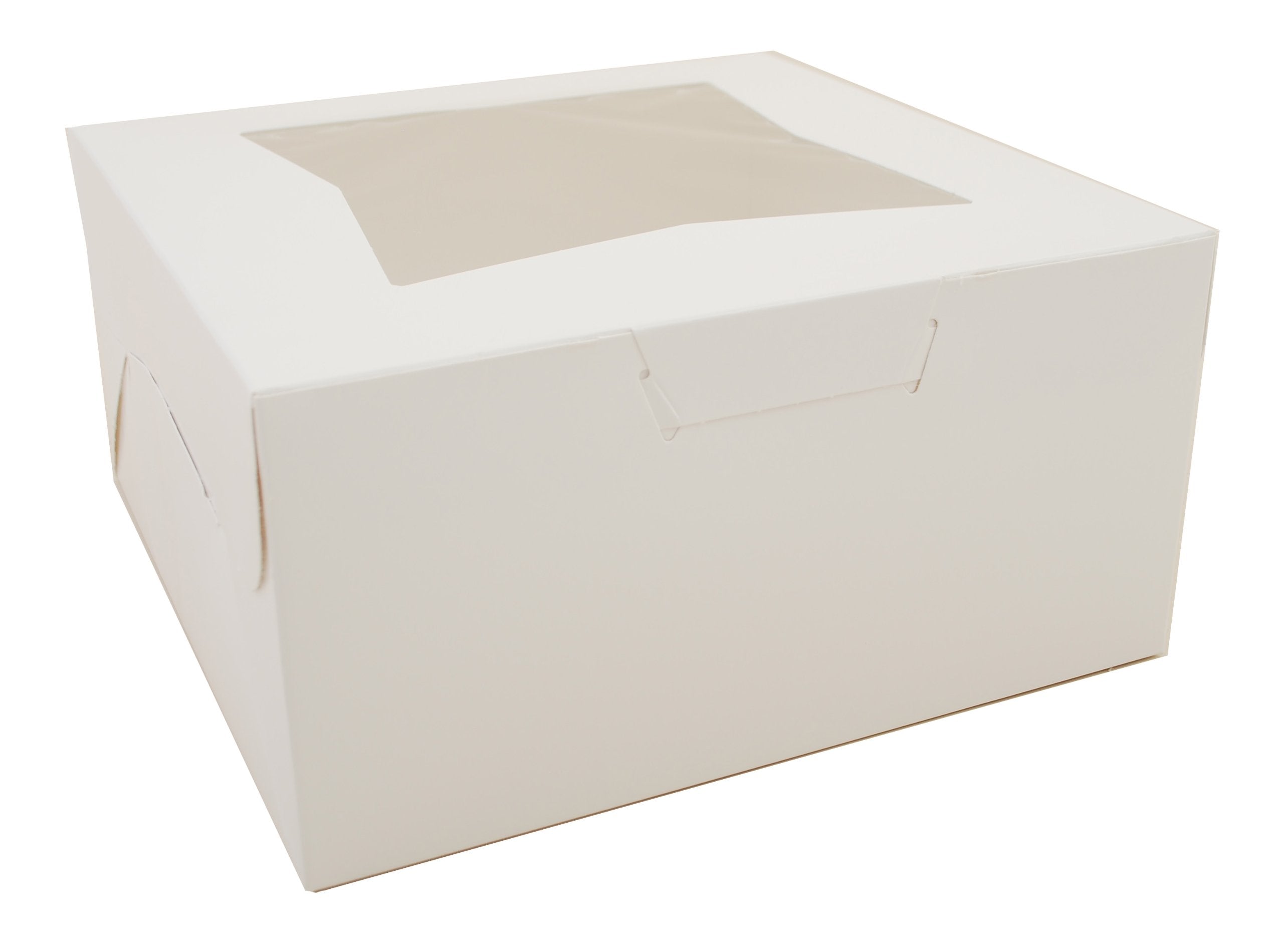 Southern Champion Tray 23053 Paperboard White Lock Corner Window Bakery Box, 10'' Length X 10'' Width X 5'' Height (Case Of 150)