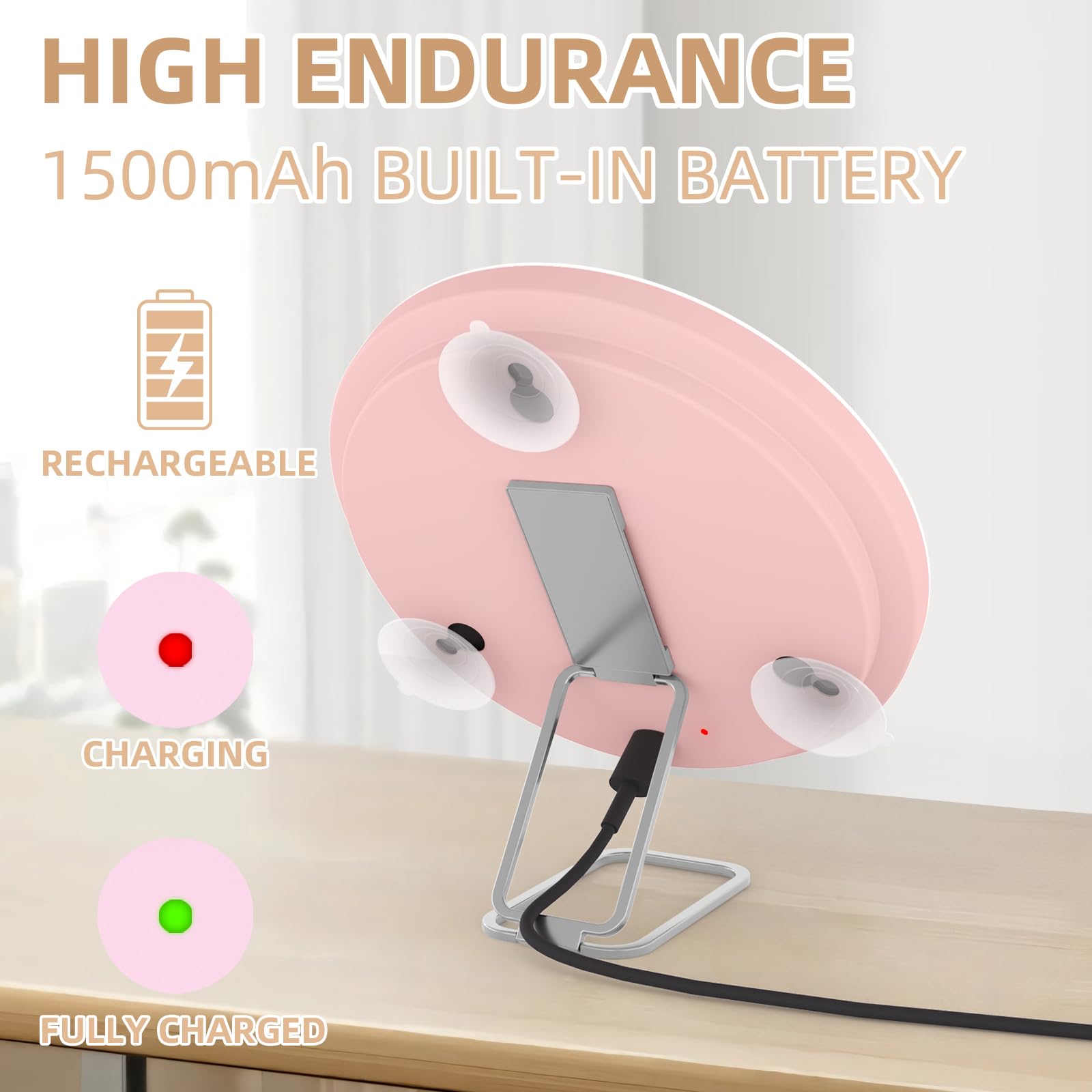 20X Magnifying Mirror With Light, 6'' Makeup Magnifying Mirror With 3 Color Lights Dimming 20X Makeup Mirror With Magnification,