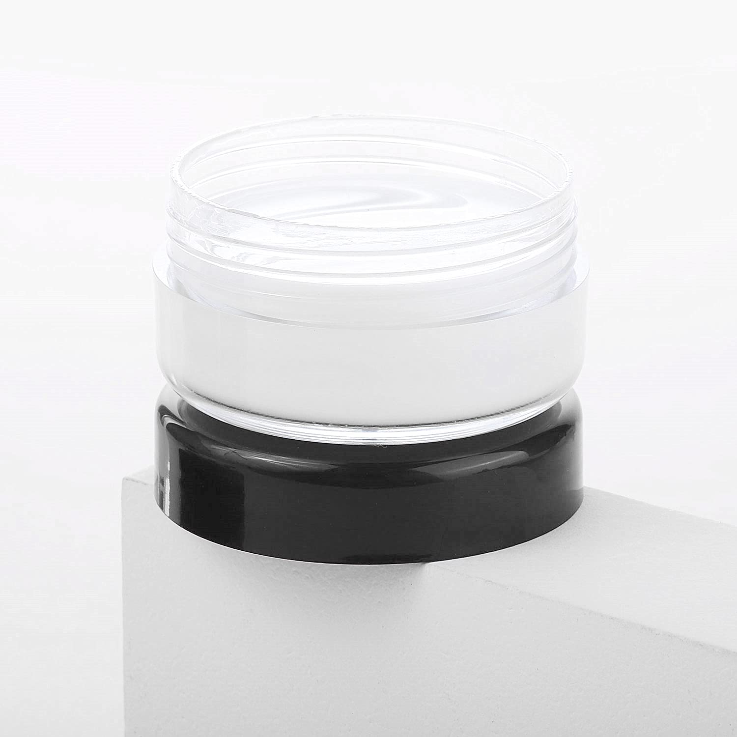 100 Pieces 10G Small Containers With Lids Plastic Jar Cosmetic Jars Empty Makeup Sample Containers Lip Balm Containers - Black