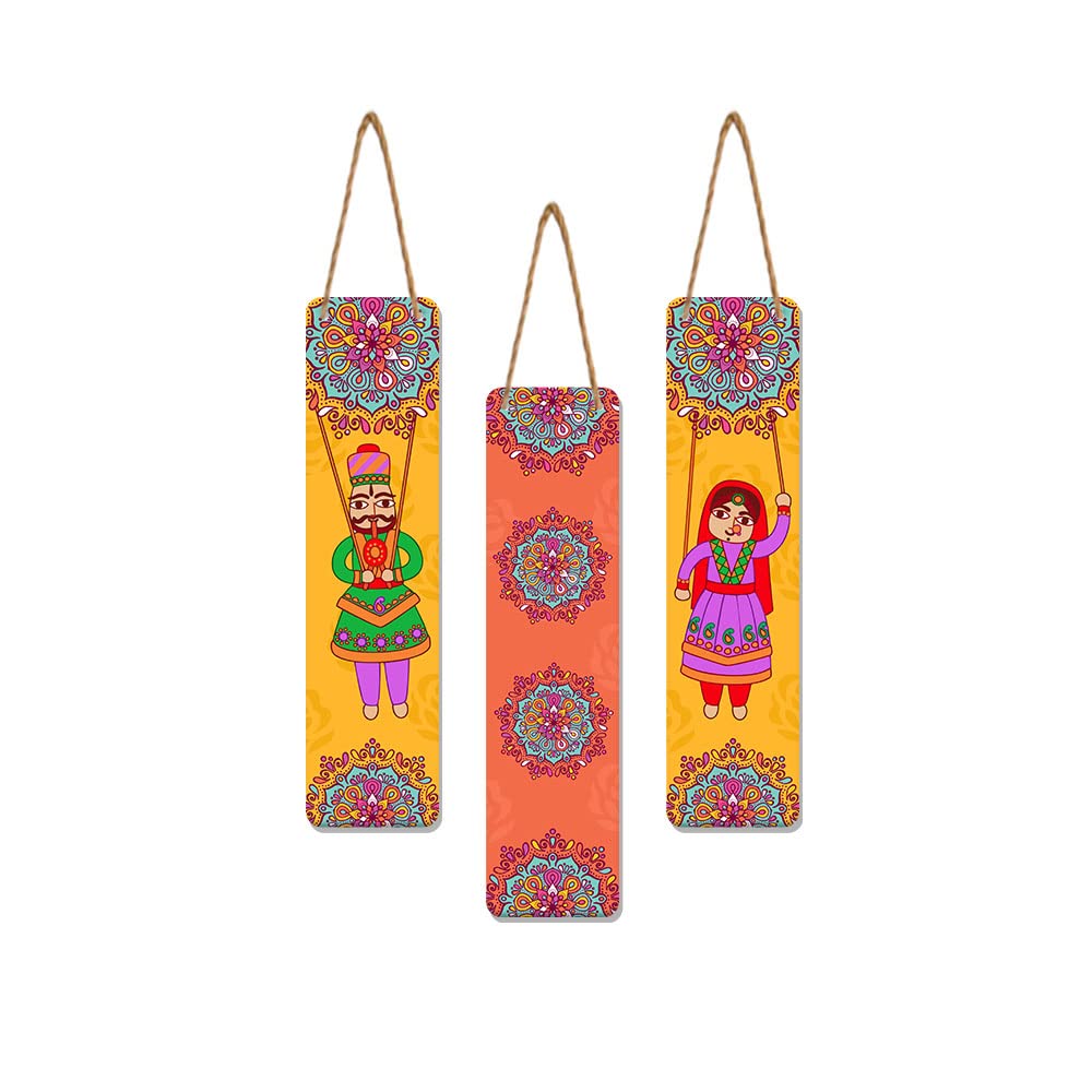 Artvibes Dancing Puppets Designer Wooden Wall Hanging Decoration Items for Home | Gifts | Bedroom | Wooden Wall Hanger | Mdf Wal