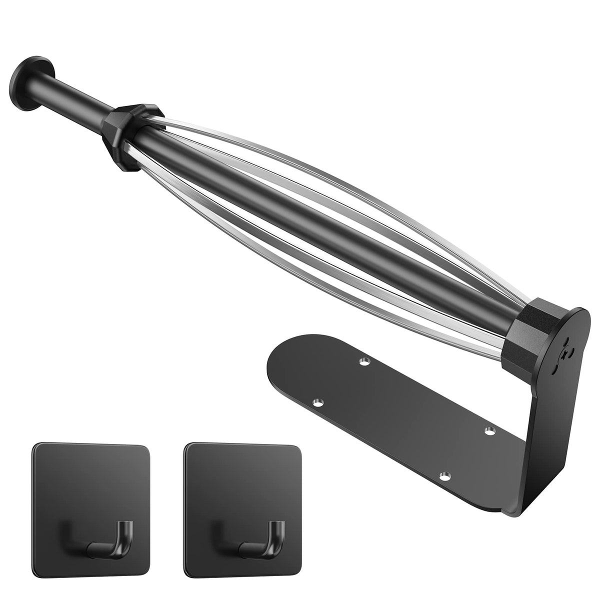 Paper Towel Holder Under Cabinet, Single Hand Operable Wall Mount With Damping Effect, Self-Adhesive Or Drilled Paper Roll Holde