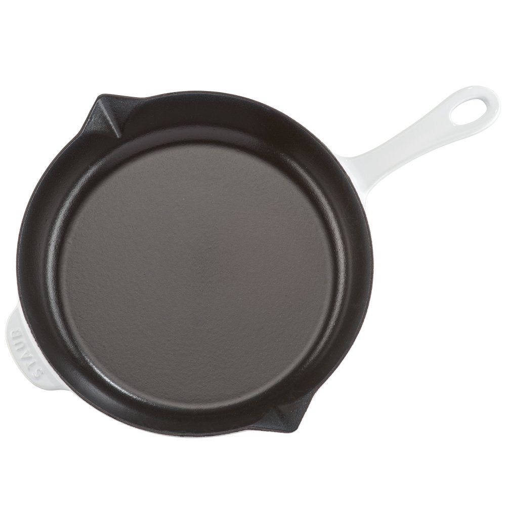 Staub Cast Iron 10-Inch Fry Pan - White, Made In France