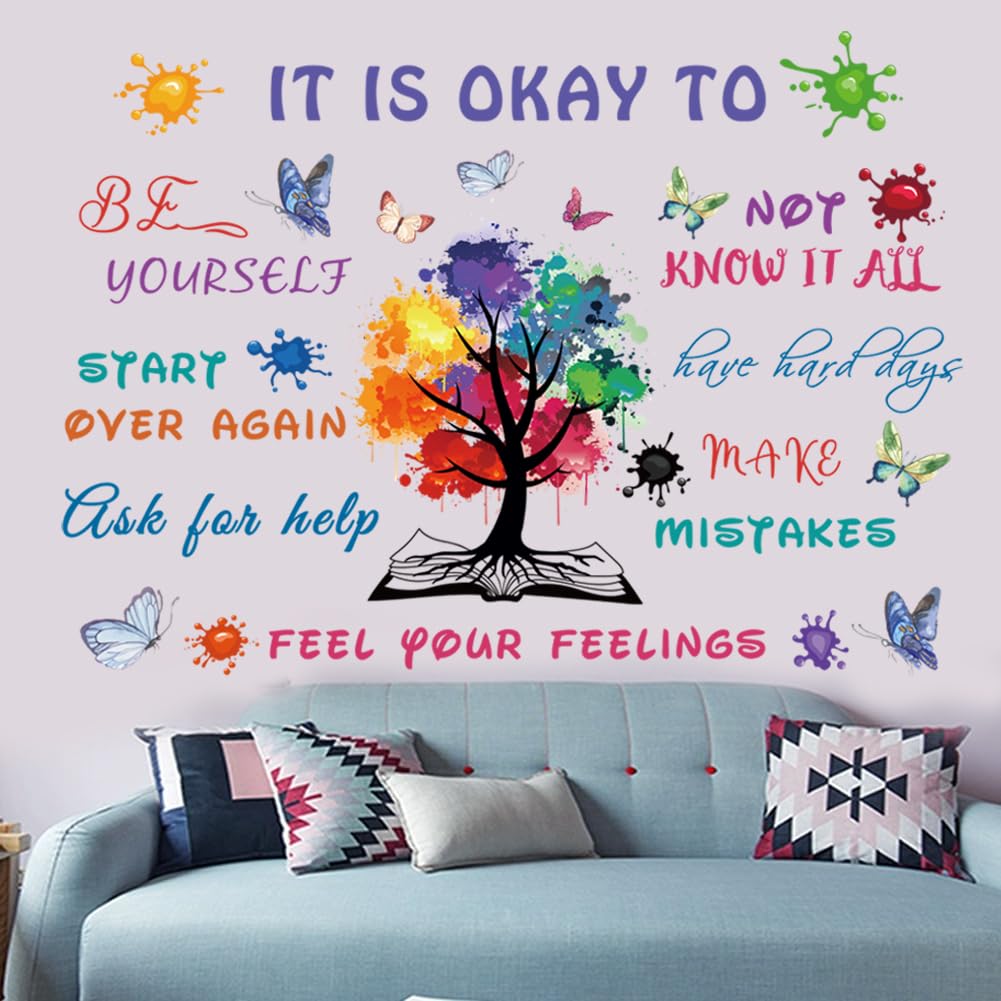 Casadecor Colorful Inspirational Quote Wall Decal, Motivational Vinyl Sticker For Kids Room, Positive Saying For Nursery, Classr
