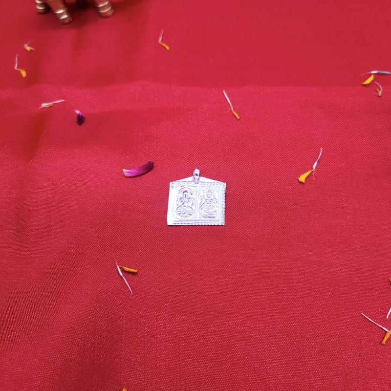 Dokchan Real Silver Mool Mooli Figure Embossed On Plate For Gandmool Puja Red Book Remedies (Size : L-2.5Cm * W-2.2Cm * H-0.1Cm 