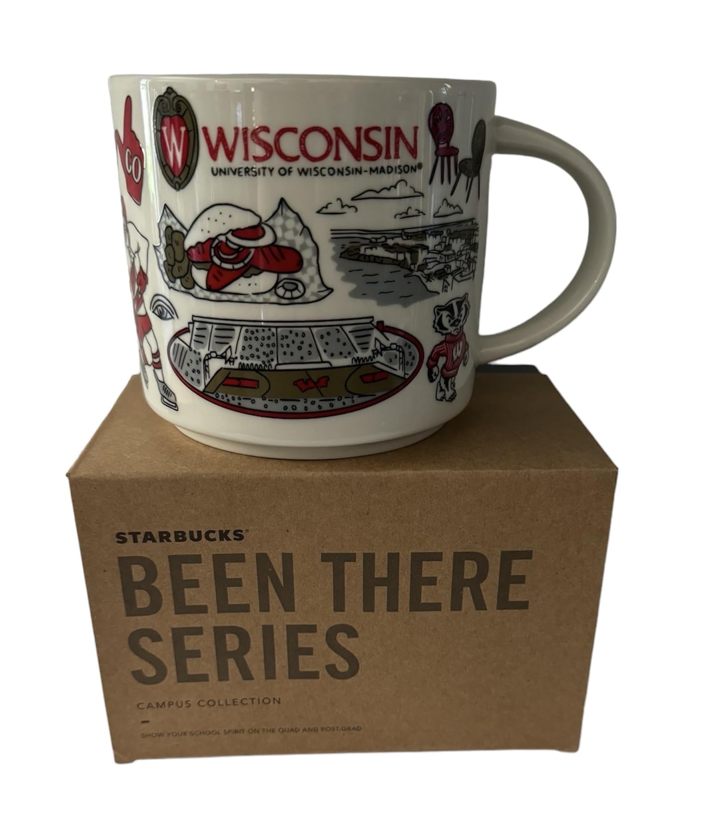 Starbucks UWMadison University of Wisconsin Madison Been There Series Campus Collection Ceramic Coffee Mug  14 Ounce