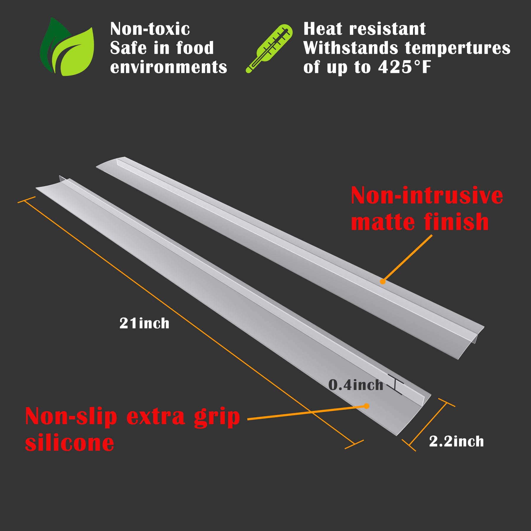 Silicone Stove Counter Gap Cover Kitchen Counter Gap Filler Transparent 21'' Long Gap Filler Sealing Spills Between Kitchen Appl