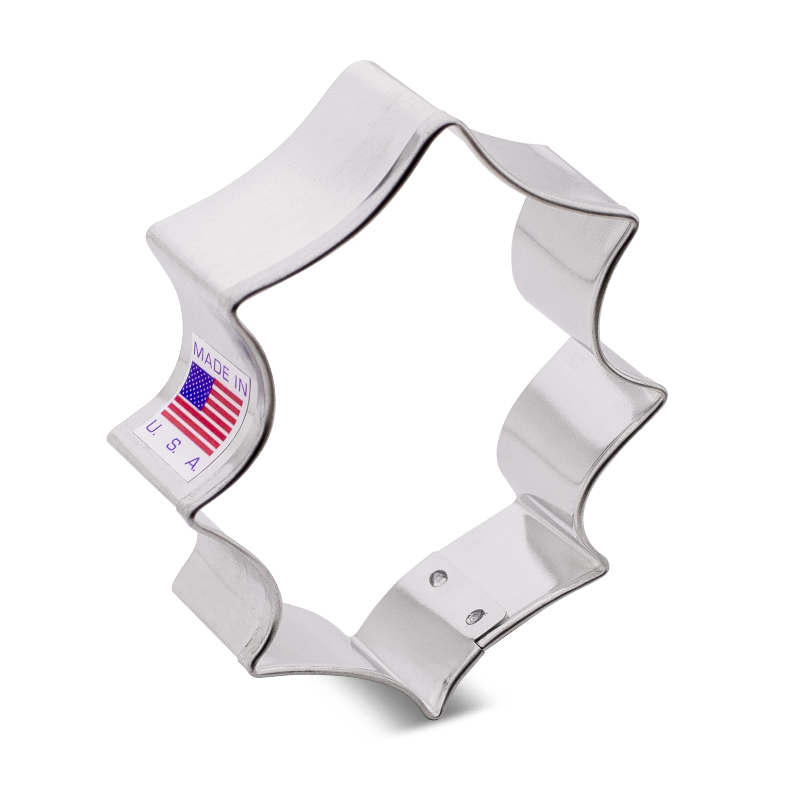 Christmas Holly Leaf Cookie Cutter 3'' Made In Usa By Ann Clark