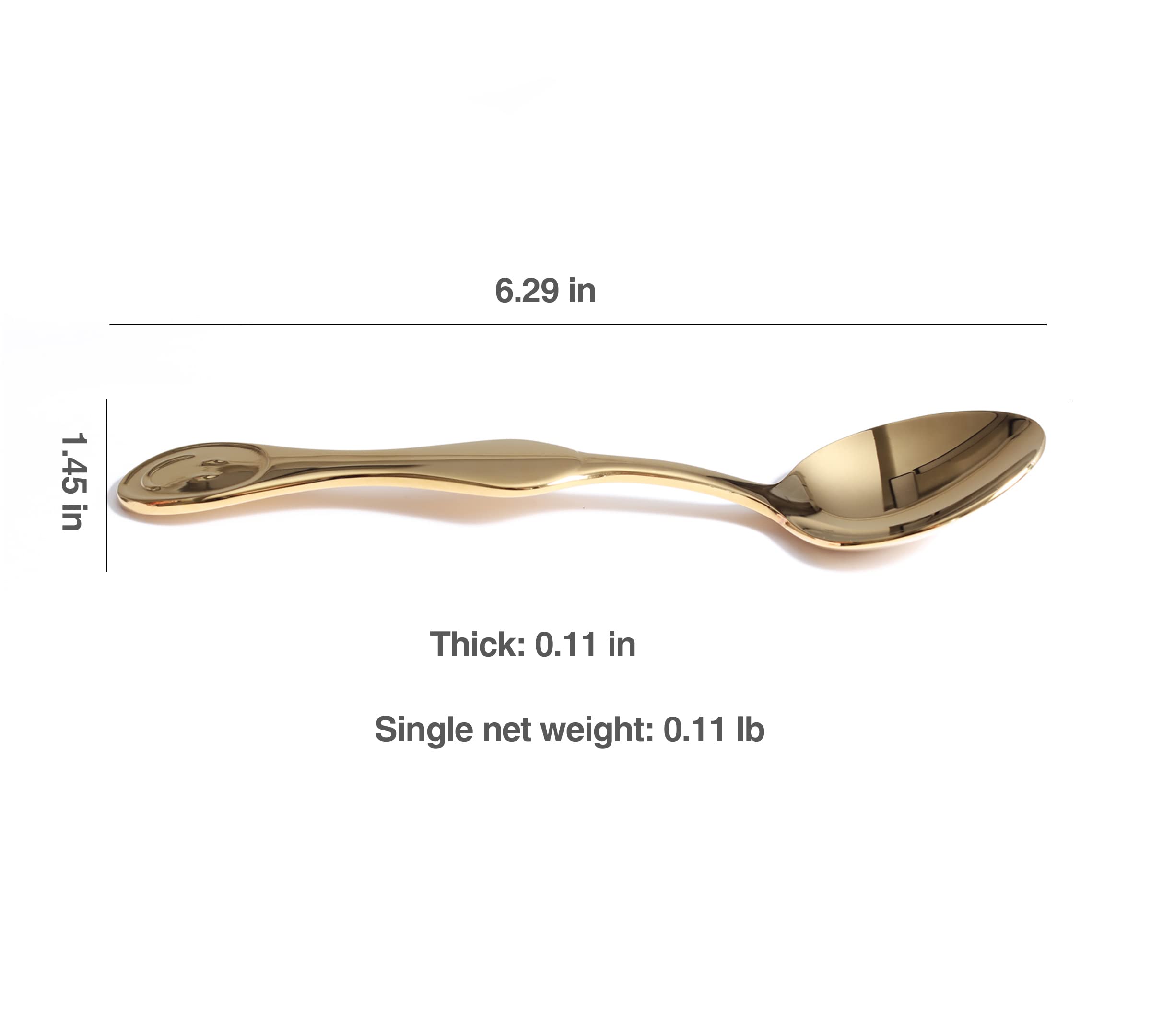 Premium Smiley Face Stainless Steel Dinner Spoon - Perfect For Soup, Coffee And Tea Delights (1 Gold And 1 Silver Two Smiling Sp