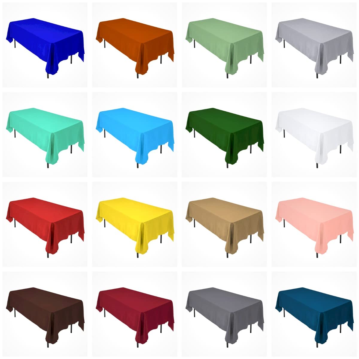 Ak-Trading 60 X 126-Inch Rectangular Polyester Tablecloth - Made In Usa - Valley Green