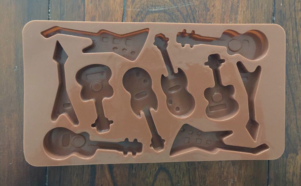 Guitars Music Instruments Silicone Candy Chocolate Mold Mini Cake Pan