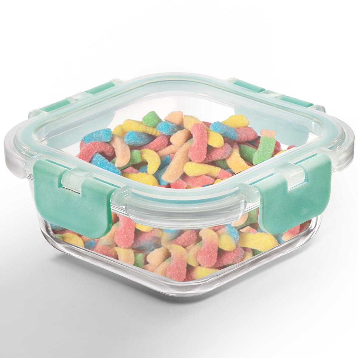 Allo Food Safe Glass Containers With Lids With Break Free Lock, Oven & Microwave Safe Containers, High Borosilicate Meal Prep Gl