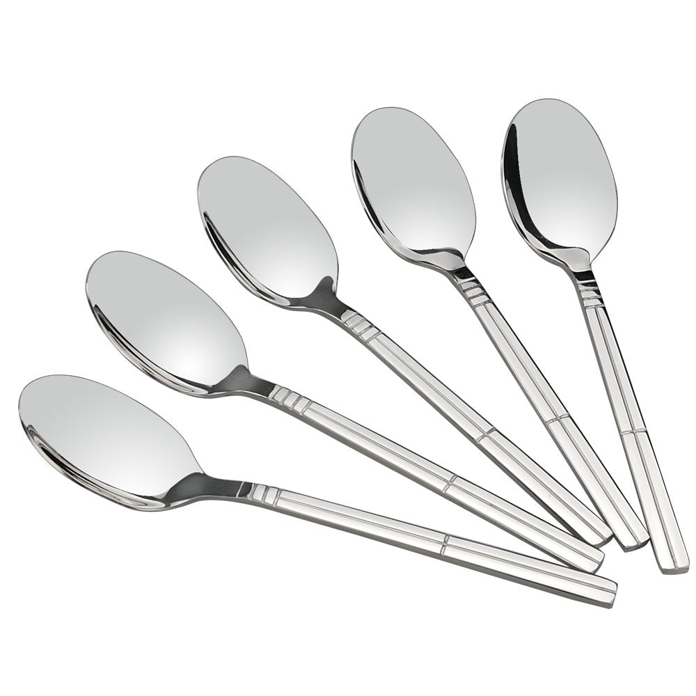 Saedy Stainless Steel Dessert Spoons, 6.7 Inches, 12 Piece Small Spoons For Dessert