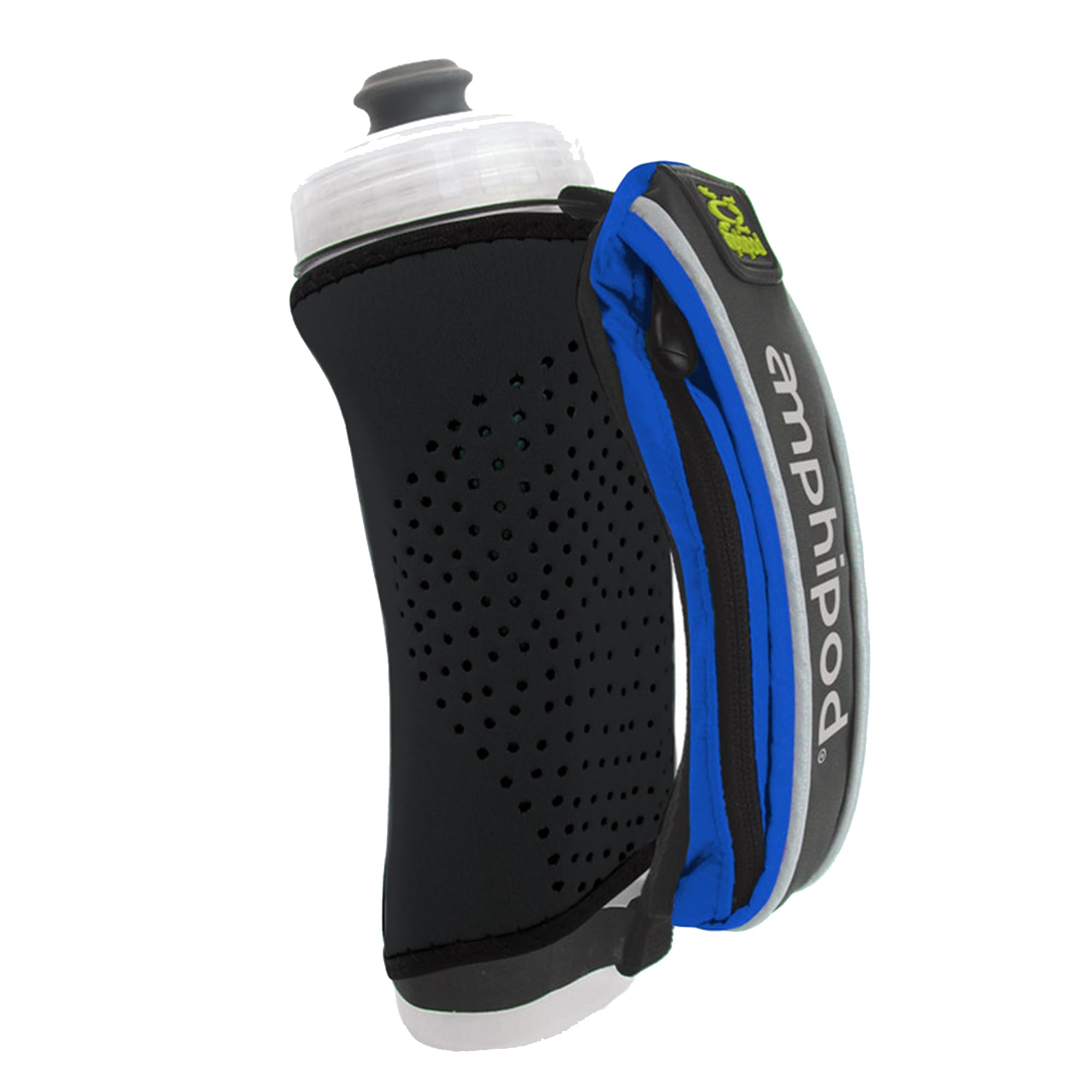 Amphipod Hydraform Jett-Lite Thermal Handheld, Ergonomic Hydration & Storage for Runners, Hikers & Athletes - Swift Blue/Black -