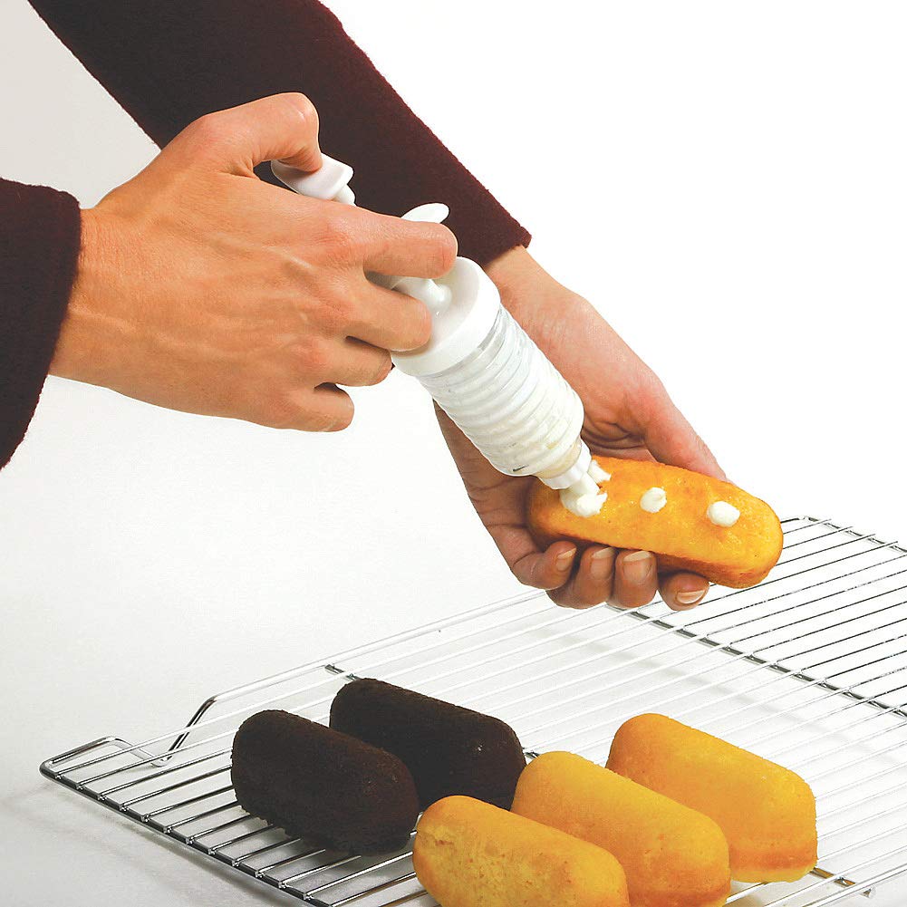 Norpro Cream Canoe Pan With Bonus 9 Piece Decorating Set, 9 Mini Celles, Gray
