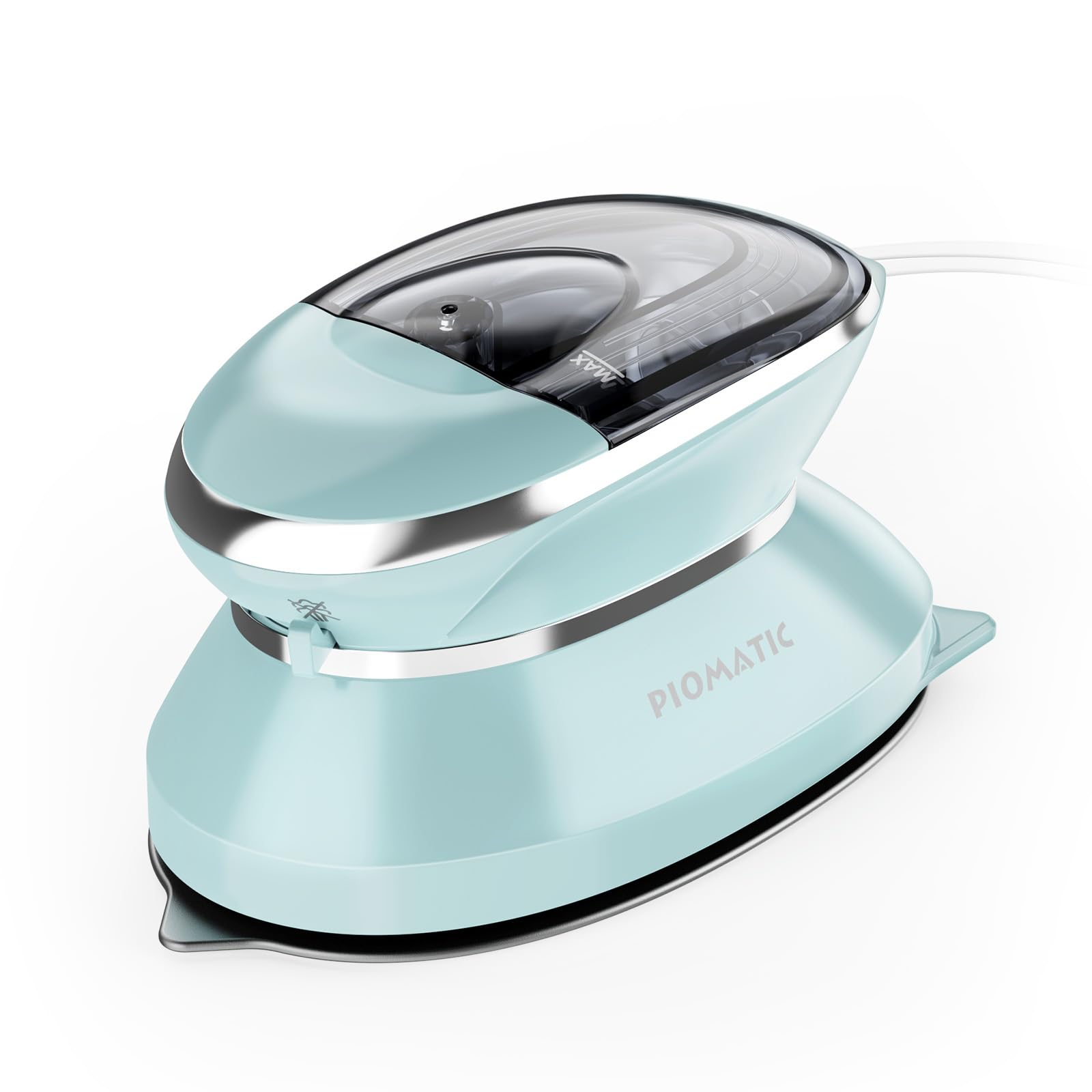 PIOMATIC Travel Iron Mini with Steam for Clothes with Dual Voltage, Portable Mini Ironing Machine with Non-Stick Soleplate, Smal