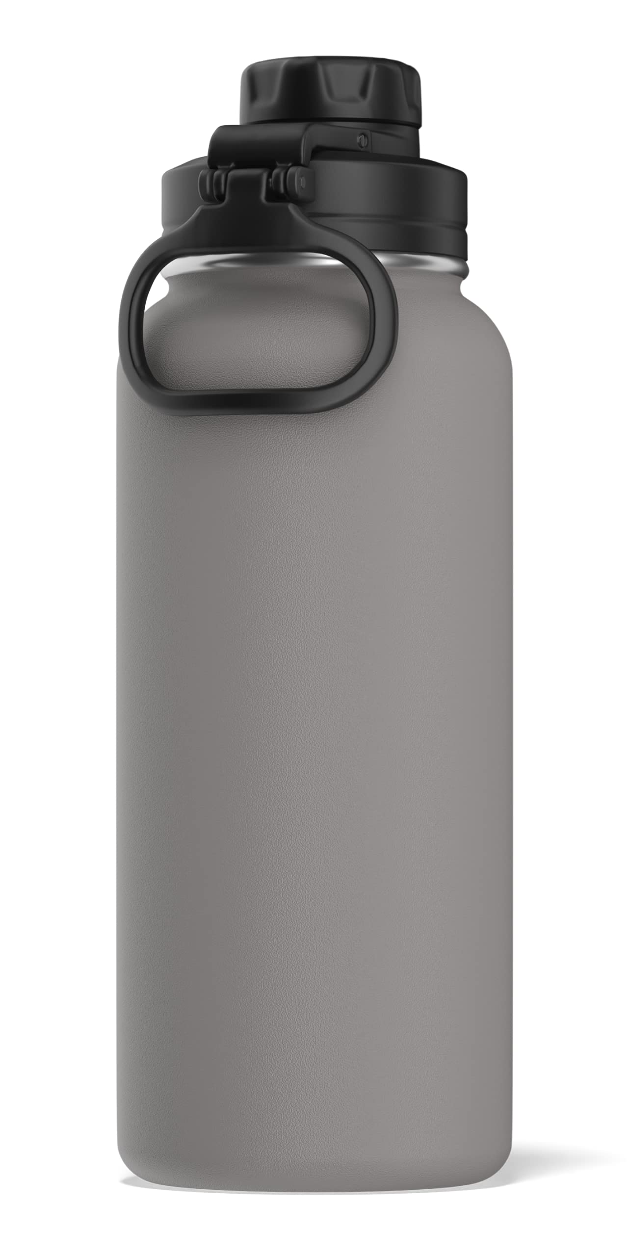 Hydrapeak 32Oz Insulated Water Bottle With Chug Lid And Handle, Metal 32 Oz, Leak Proof Stainless Steel | Grey