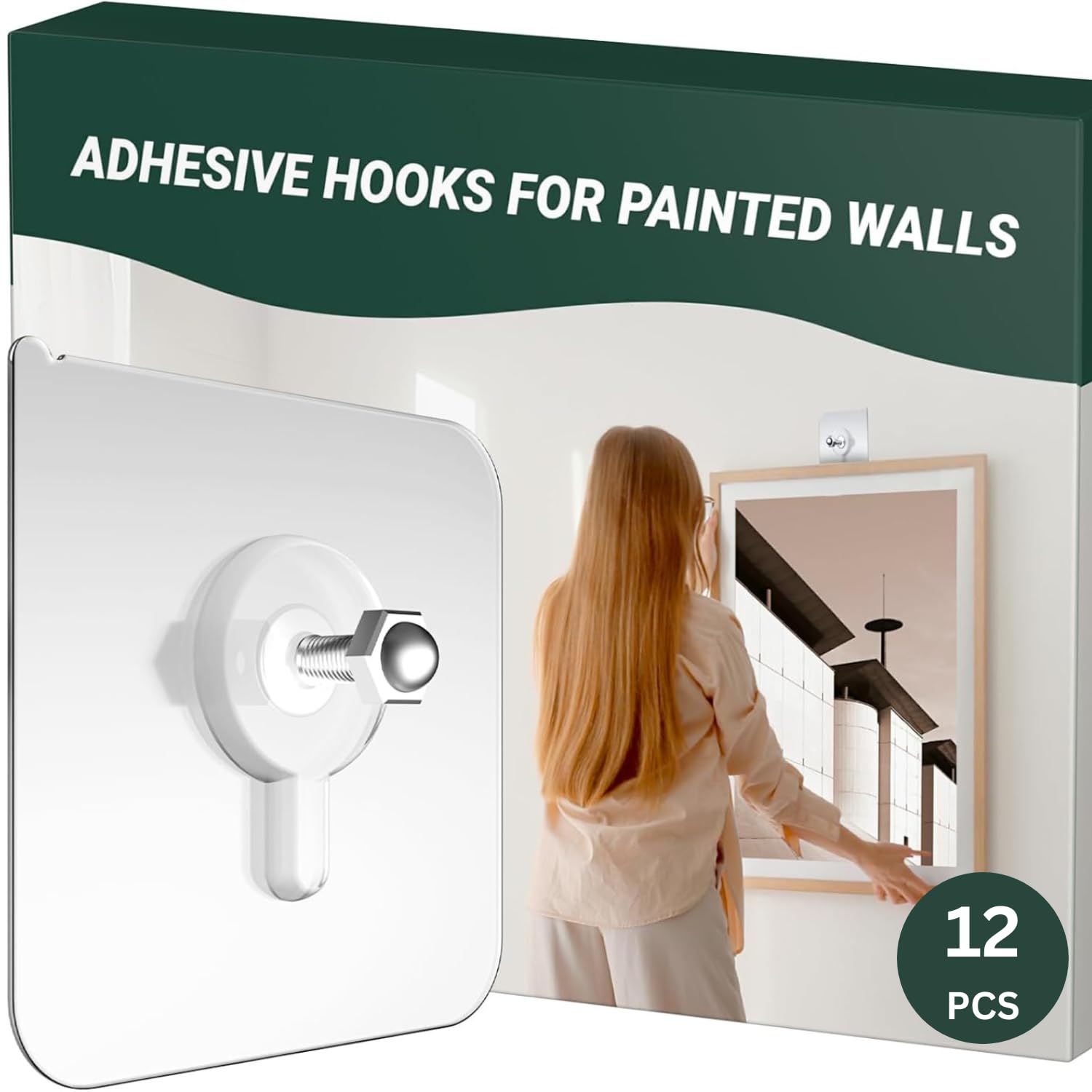 12 Pack Adhesive Heavy Duty For Hanging Wall Decor Items Home Decor Items Clock Hanging Photo Frame For Without Drilling Nail Ke