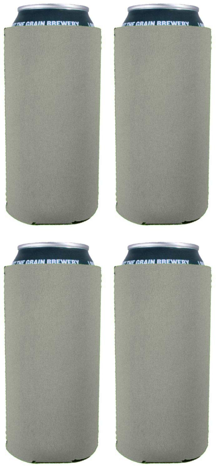 Blank Neoprene 16 Oz. Can Coolie (4 Pack, Gray)