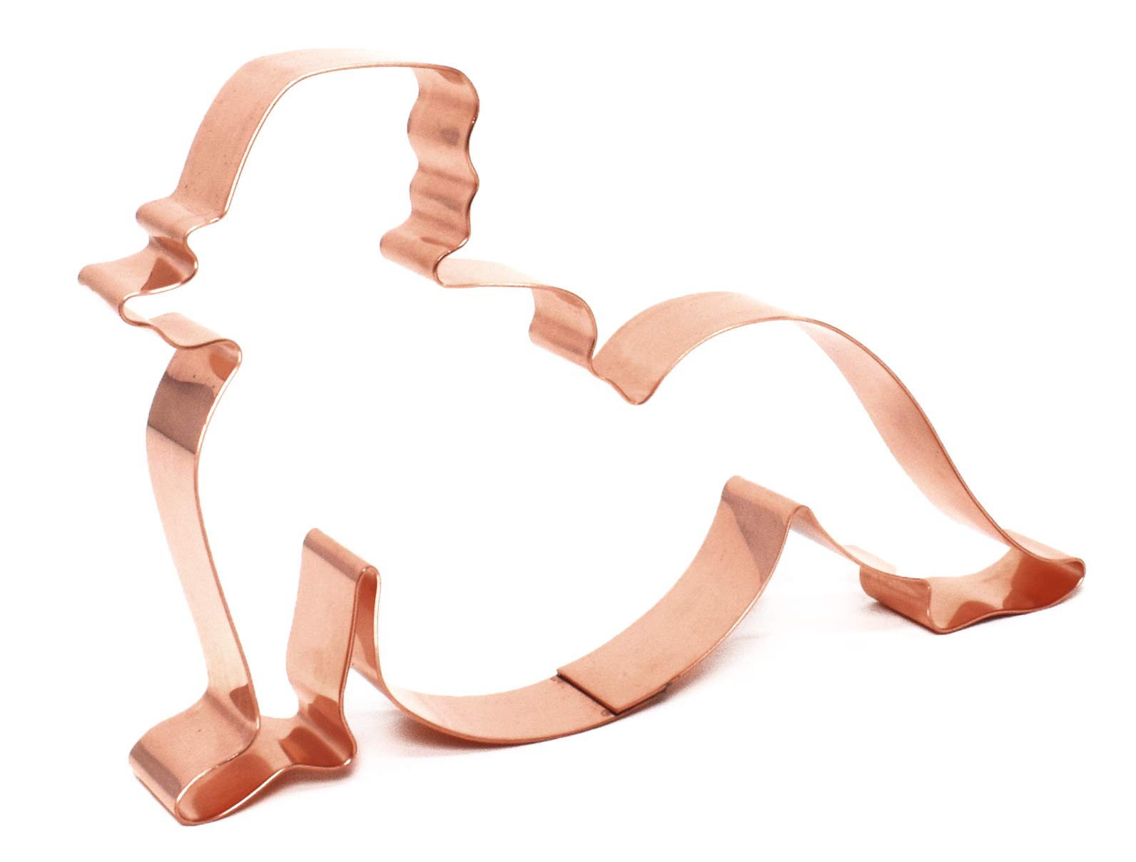 Curvy Mudflap Girl Cookie Cutter 6 X 3.75 X 0.75 Inches - Handcrafted Copper Cookie Cutter By The Fussy Pup