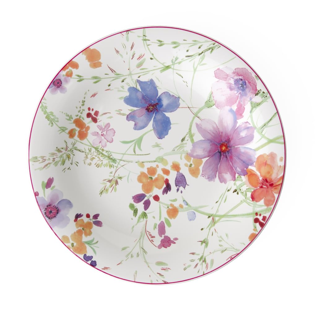 Villeroy & Boch Mariefleur Basic Salad Plate, 8.25 In, Premium Porcelain, White/Multicolored
