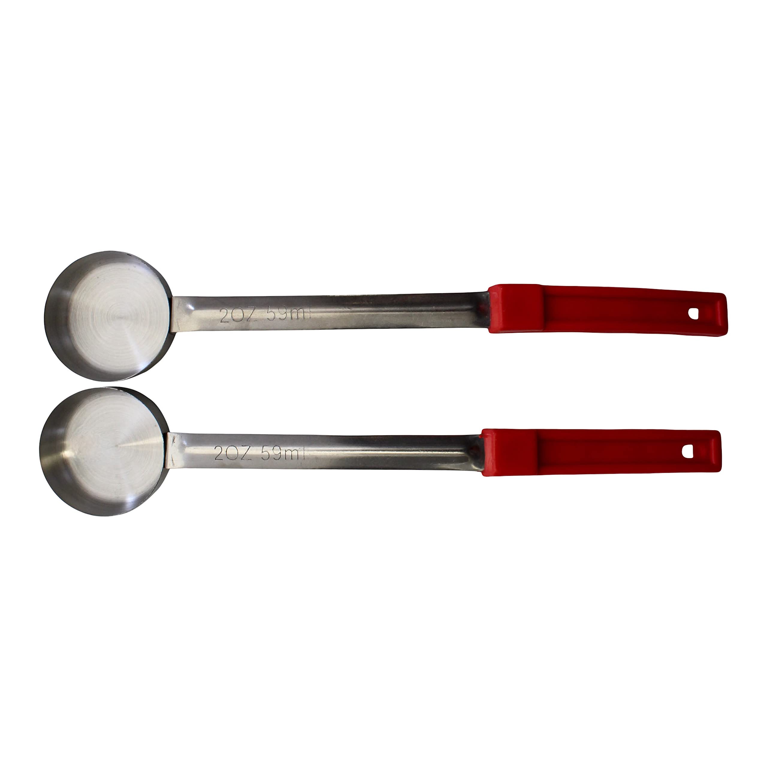 Habanerofire 2 Ounce Solid Stainless Steel Portion Control Ladle Spoon For Measuring And Serving; Commercial Grade Serving Scoop