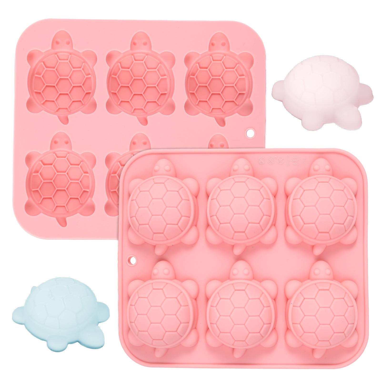 2pcs Turtle Silicone Tray, 6Cavity Design Baking Tray Sea Turtle Cute