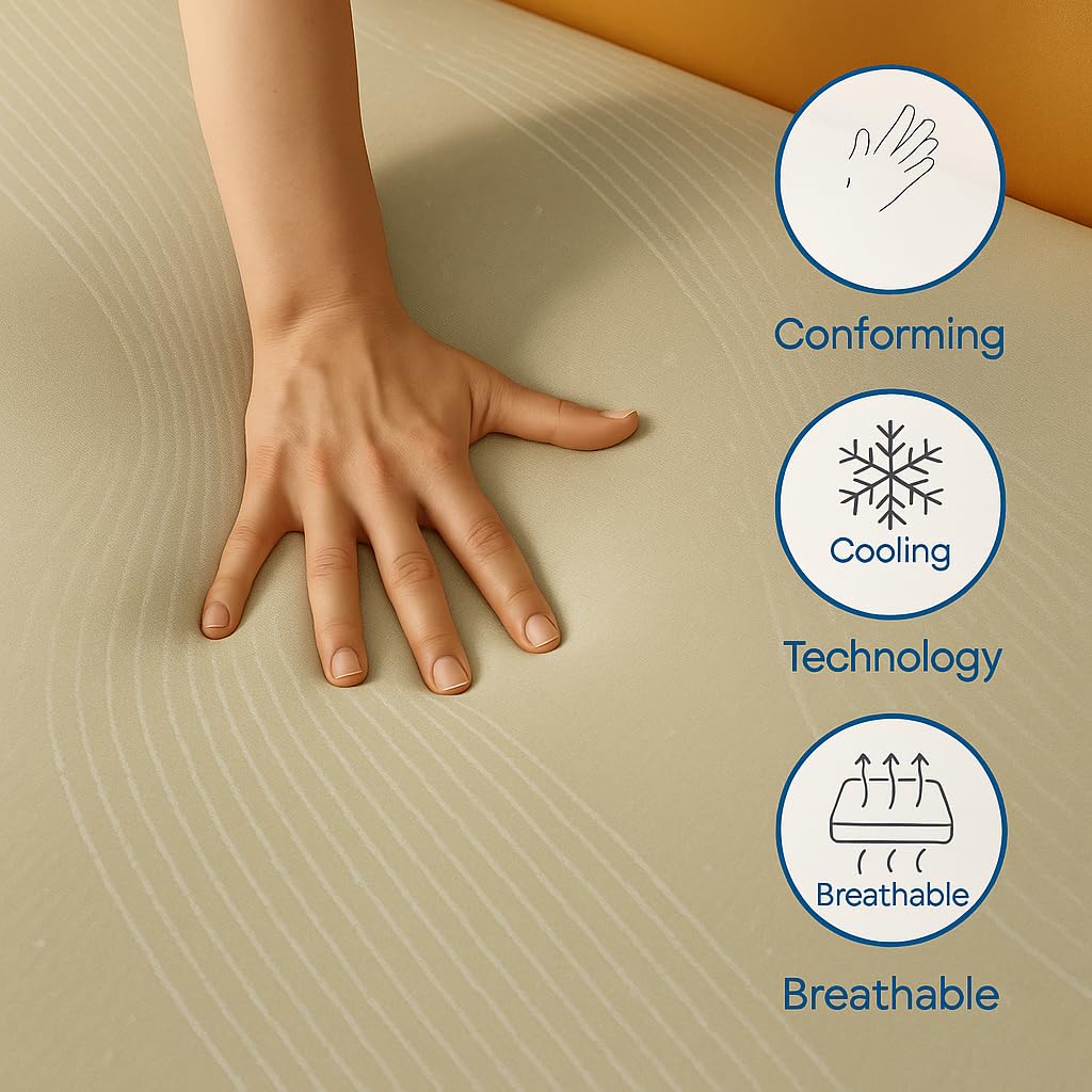 Omne Sleep comfort Series Queen Medium gel Memory Foam Tight Top 10 Inch Mattress(D0102H7BS26)