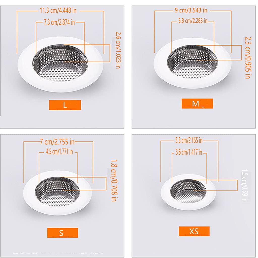 Drain Hair Catcher,Drain Stoper,Shower Drain Cover For Bathtub, Kitchen Sink Strainer, Stainless Steel Bathroom Sink, Drain Stop