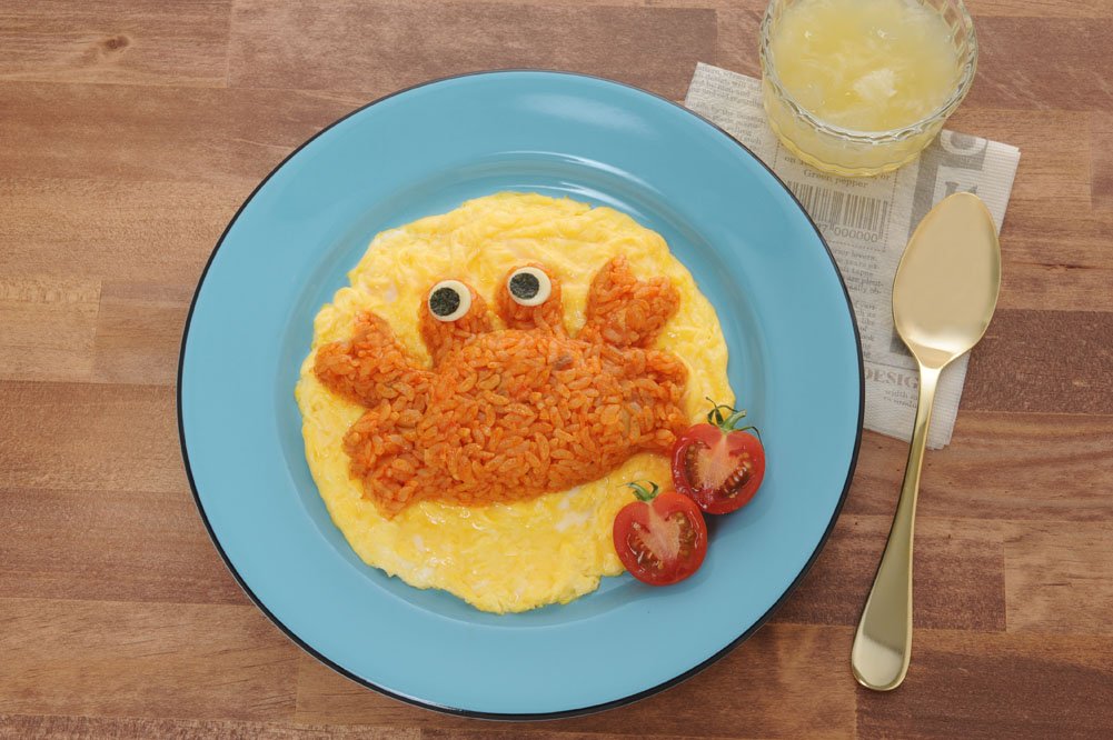 Arnest My Form Rice Press Mold 3Pcs (Crab, Sea Otter, Scallop) & Food Press Cutter For Decoration (76780)