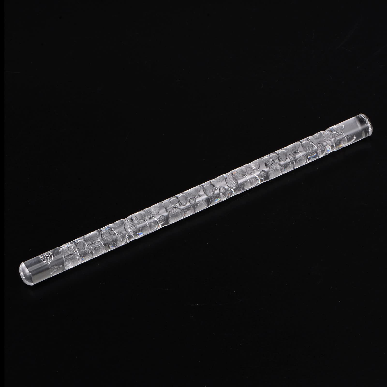 Harfington Acrylic Embossed Rolling Pin 6.3 Inch Cobblestone 3D Pattern Acrylic Non-Stick Roller Fondant Embossing Clay Rolling