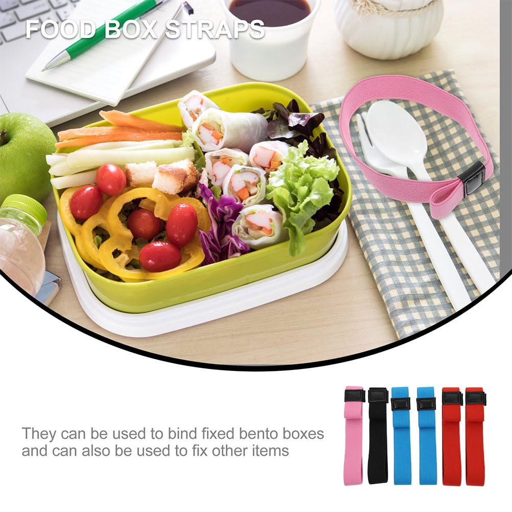 Osaladi 10Pcs Lunch Box Elastic Band Outdoor Bento Lunchbox Strap Stretchable Lunch Container Fixing Loop Belt For 35- 43Cm Home