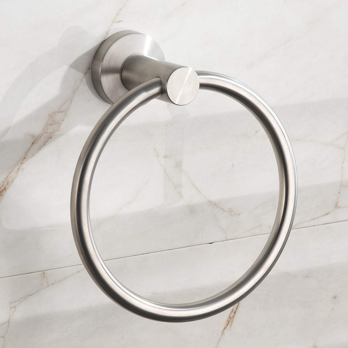 Towel Ring Brushed Nickel  Bath Hand Towel Ring Stainless Steel Round Towel Holder for Bathroom