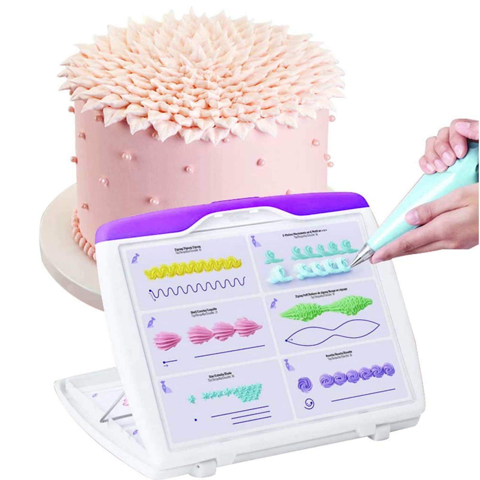12Pcs Icing Piping Nozzles Practice Drawings Set - Unityown Cake Pastry Decorating Kit For Beginners - Piping Tips Set Gifts (Wi