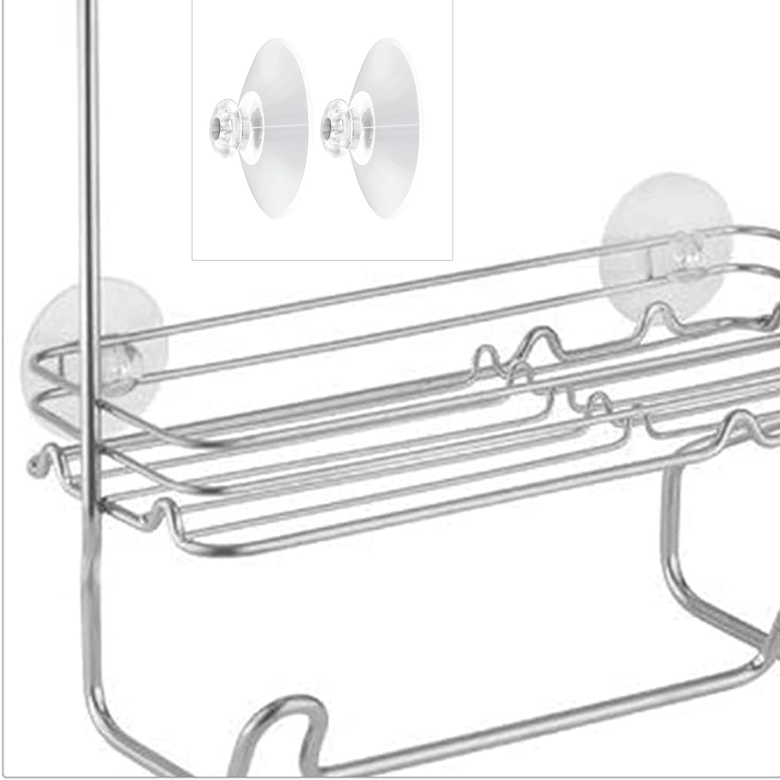 Shower Caddy Connectors Suction Cups For Bathroom, 2 Inch Pvc Plastic Heavy Strength Large Clear Sucker Without Hooks, Replaceme