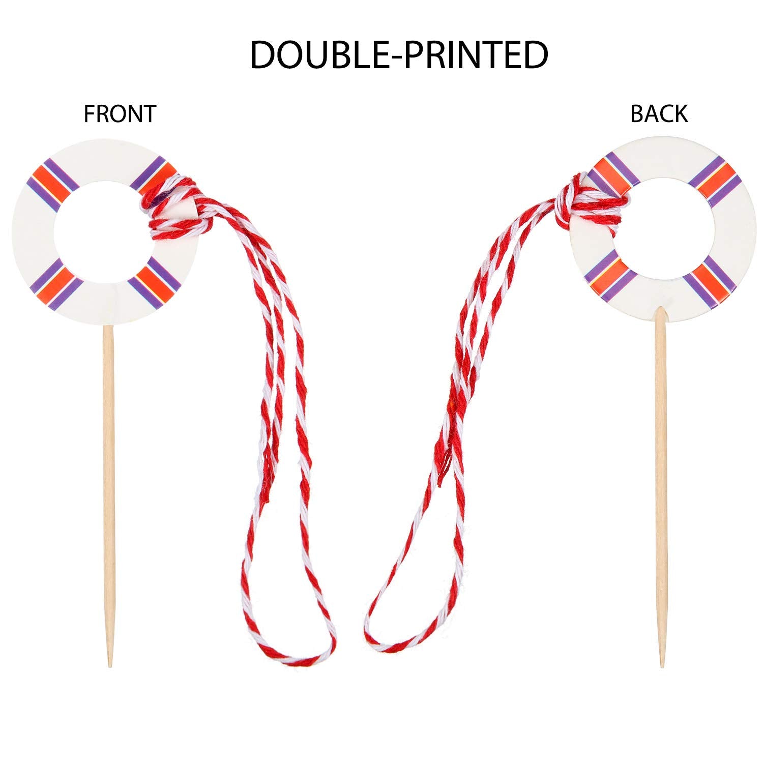 72 Pieces Nautical Cupcake Toppers Ocean Theme Toothpicks Birthday Cake Picks Decorations For Navy Baby Shower Party Favors Supp