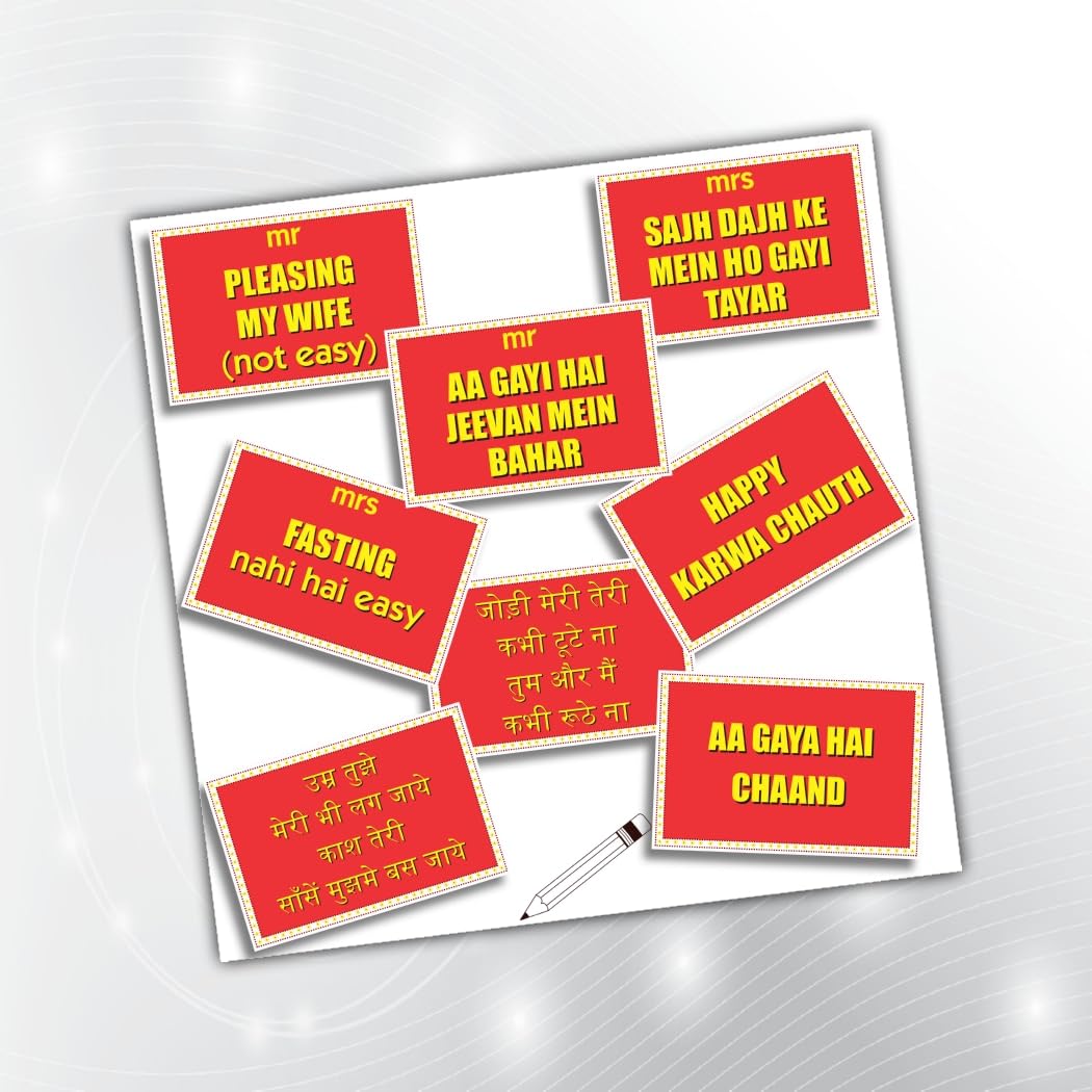 PartyStuff Props  Karwachauth Speech Bubbles 2 (8 Piece)